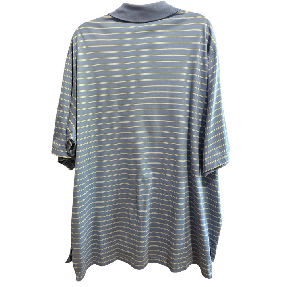 Polo Golf Ralph Lauren Mens XXL Striped Polo Shirt Blue Yellow Pima Cotton - Picture 2 of 8